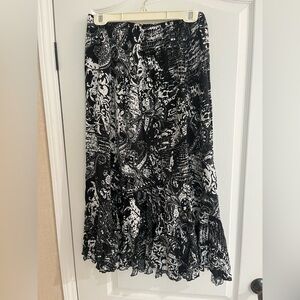 Kim Rogers Black and White Maxi Skirt